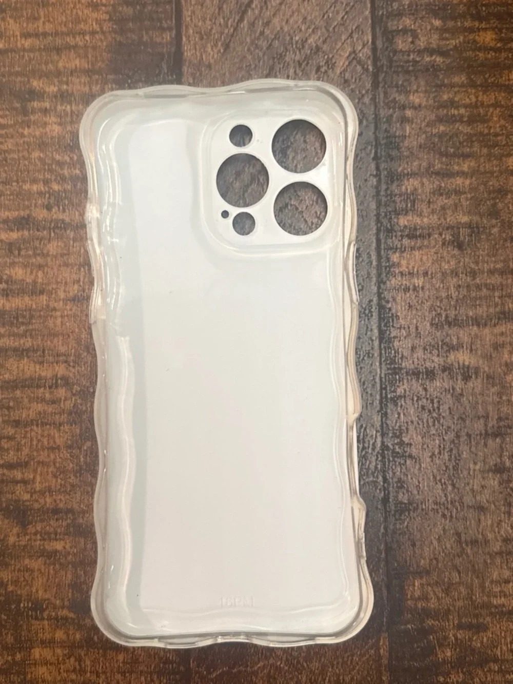 Wavy Blue and White Striped iPhone 16 Pro Max Case